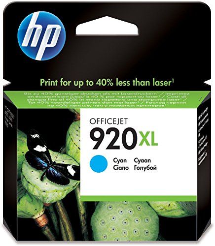 HP 920XL - CD972AE - 1 x Cyan - Ink cartridge - High Yield - For Officejet 6000, 6500, 6500 E709a, 6500A, 6500A E710a, 7000, 7500A