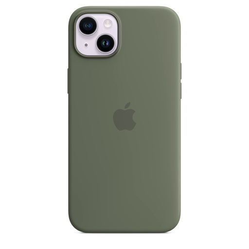 Apple - Back cover for mobile phone - MagSafe compatibility - silicone - olive - for iPhone 14 Plus