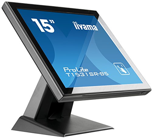 iiyama ProLite T1531SR-B5 - LED monitor - 15" - touchscreen - 1024 x 768 @ 75 Hz - TN - 370 cd/m - 700:1 - 8 ms - HDMI, VGA, DisplayPort - speakers - matte black