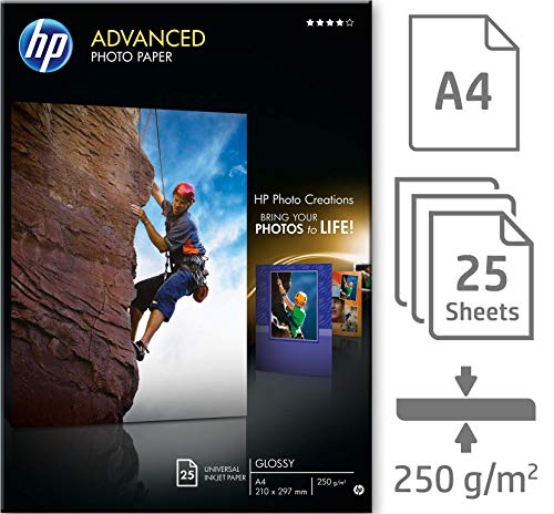 HP Advanced Glossy Photo Paper - Glossy photo paper - A4 (210 x 297 mm) - 25 sheet(s)