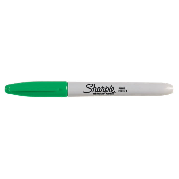 Best Value Sharpie Permanent Markers, Fine Tip, Green, Box of 12