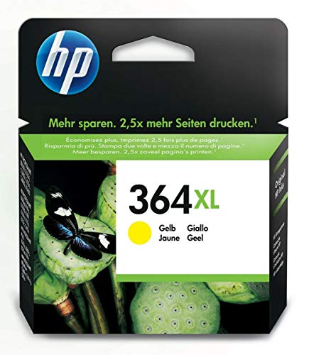 HP 364XL - 6 ml - High Yield - yellow - original - ink cartridge - for Deskjet 35XX, Photosmart 55XX, 55XX B111, 65XX, 65XX B211, 7510 C311, B110, Wireless B110