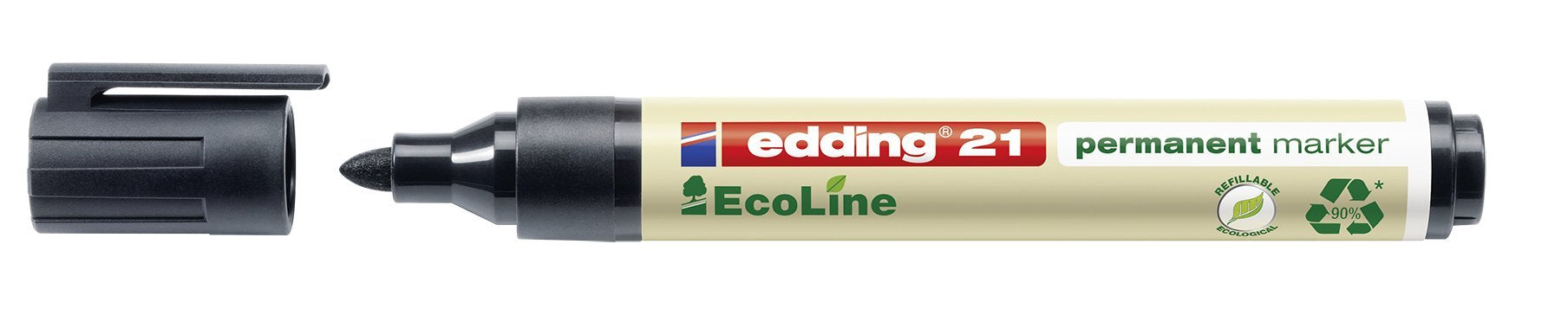 Best Value edding 21 EcoLine Permanent Marker Bullet Tip Pack of 4 - Assorted