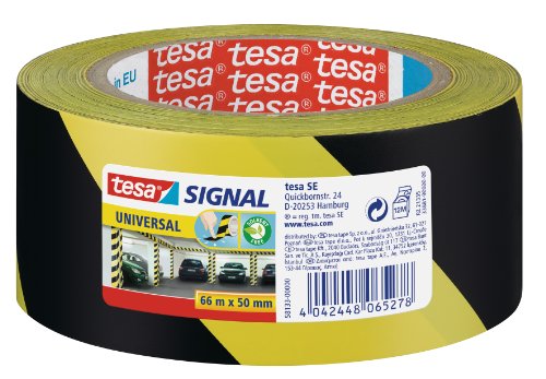 Best Value Tesa 58133-00000-00 TE58133-00000-00 Cinta de sealizacin Temporal PP adhesiva, amarilla/Negra, Standard