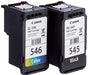 Canon PG-545 CL546 - 8287B005 - 1 x Black,1 x Cyan,1 x Magenta,1 x Yellow - Multipack - Ink Cartridge - For PIXMA iP2850,MG2450,MG2550,MG2555,MG2950,MG2950S,MX495