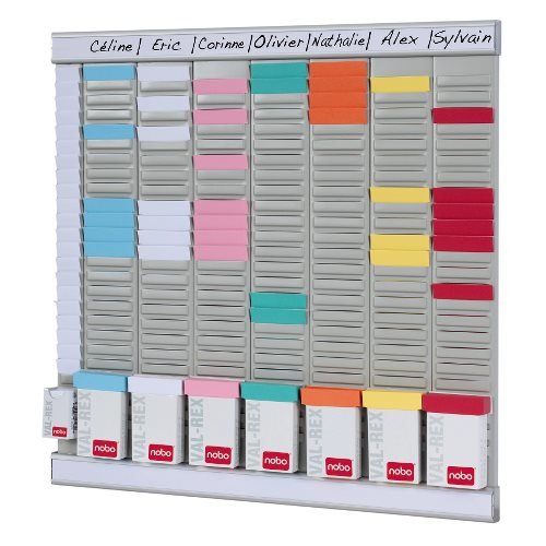 Best Value Nobo 7 Panel Weekly Business T Card Organiser Midi Kit, 480 x 480 mm - Assorted