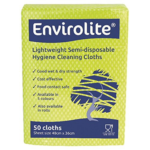 Best Value EcoTech ELF50Y Envirolite Folded Cleaning Cloth, Large, Yellow (pack of 50)