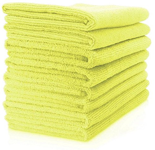 Best Value Robert Scott CICS131 Microfibre Cloth, Contract, 40 cm x 40 cm, Yellow (Pack of 10)