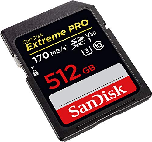 SanDisk Extreme Pro - Flash memory card - 512 GB - Video Class V30 / UHS-I U3 / Class10 - SDXC UHS-I