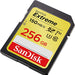 SanDisk Extreme - Flash memory card - 256 GB - Video Class V30 / UHS Class 3 / Class10 - SDXC UHS-I