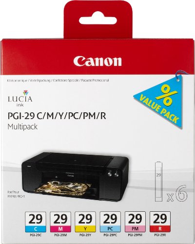 Canon PGI-29 CMY/PC/PM/R Multipack - Yellow, cyan, magenta, red, photo cyan, photo magenta - original - ink tank - for PIXMA PRO-1