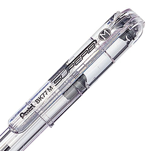 Best Value Pentel Superb Ball Pen Medium 1.0mm Tip 0.5mm Line Black Ref BK77M-A [Pack of 12]