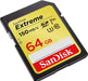 SanDisk Extreme - Flash memory card - 64 GB - Video Class V30 / UHS-I U3 / Class10 - SDXC UHS-I