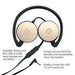 HP H2800 - Headphones with mic - on-ear - wired - 3.5 mm jack - gold - for OMEN by HP 16, Victus by HP 16, HP 15, Chromebook 11, Pavilion 15, Slim S01