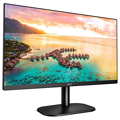 AOC 24B2XH/EU - LED monitor - 24" (23.8" viewable) - 1920 x 1080 Full HD (1080p) @ 75 Hz - IPS - 250 cd/m - 1000:1 - HDMI, VGA - black