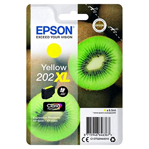 Epson 202XL - 8.5 ml - XL - yellow - original - blister - ink cartridge - for Expression Premium XP-6000, XP-6005, XP-6100, XP-6105