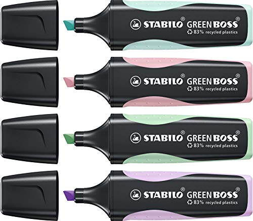 Pk 4 Stabilo Green Boss Pastel