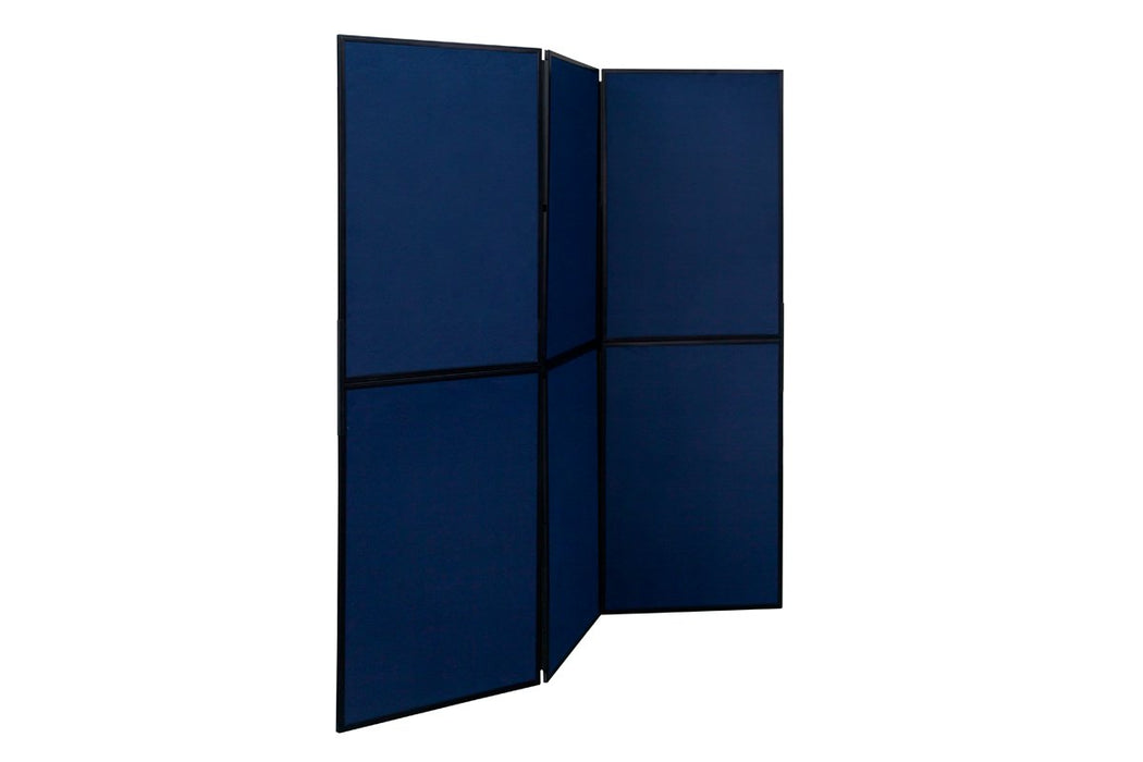 Bi-Office Exhibition System Floor Standing Display Board 6 Panel DSP330516 600 x 900 x 110mm Blue, Grey