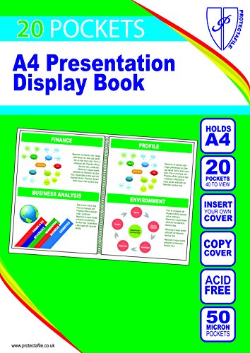 Best Value Tiger A4 Presentation Display Book with 20 Pockets (Black) | NUS Approved | 40 Views