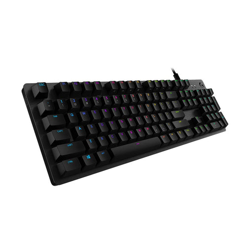 Logitech Gaming G512 - Keyboard - backlit - USB - QWERTY - UK - key switch: GX Brown Tactile - carbon