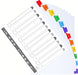 Best Value Exacompta Mylar Printed Indices, A4 Maxi, 12 Parts (1-12) - White