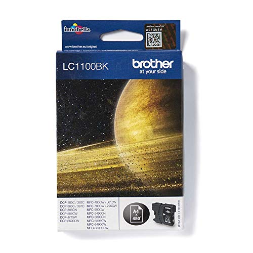 Brother LC1100BK - Black - original - ink cartridge - for Brother DCP-185, 385, 395, 585, J715, MFC-490, 5490, 5890, 5895, 6890, 790, 795, 990, J615