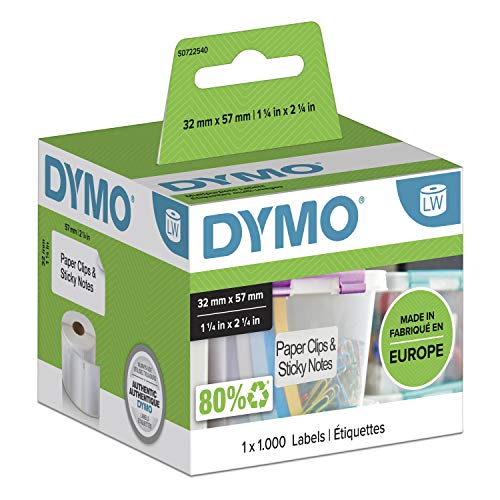 Multi-purpose labels - white - 57 x 32 mm - 1000 label(s) ( 1 roll(s) x 1000 ) - for DYMO LabelWriter - S0722540