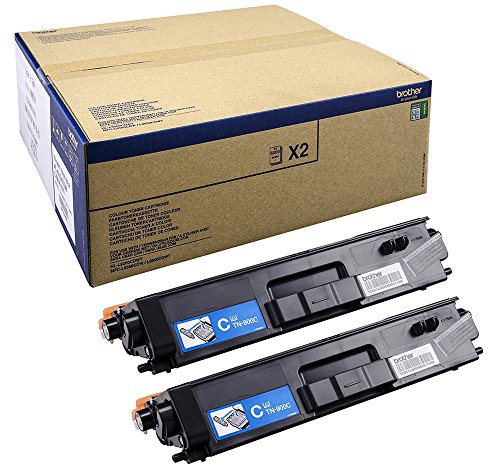 Brother TN900C - 2-pack - cyan - original - toner cartridge - for Brother HL-L9200CDWT, HL-L9300CDWT, HL-L9300CDWTT, MFC-L9550CDW, MFC-L9550CDWT