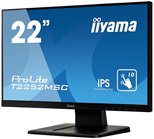 iiyama ProLite T2252MSC-B1 - LED monitor - 22" (21.5" viewable) - touchscreen - 1920 x 1080 Full HD (1080p) @ 60 Hz - IPS - 250 cd/m - 1000:1 - 7 ms - HDMI, VGA, DisplayPort - speakers - black