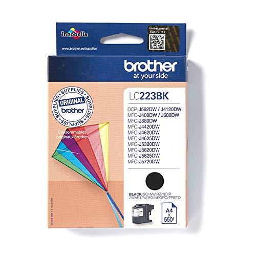 Brother LC223BK - Black - original - ink cartridge - for Brother DCP-J4120, J562, MFC-J4625, J480, J5320, J680, J880, Business Smart MFC-J4420