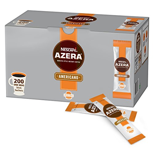 Best Value NESCAF AZERA Americano Instant Coffee Stick Packs, Box of 200