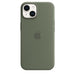 Apple - Back cover for mobile phone - MagSafe compatibility - silicone - olive - for iPhone 14