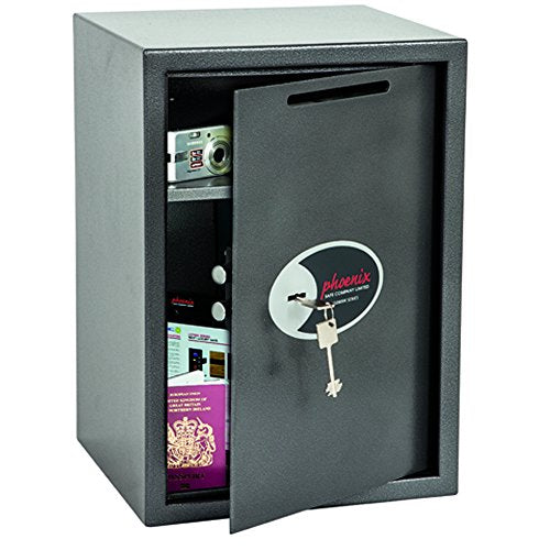 Best Value Phoenix Vela Deposit Home Office Security Safe with Key Lock (Large)