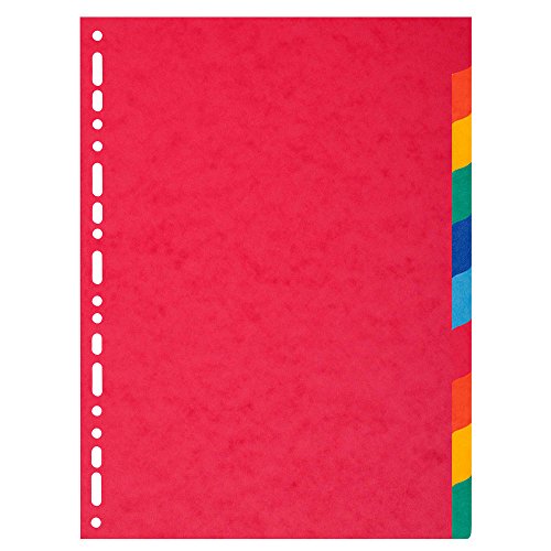 Best Value Exacompta Forever Recycled Dividers, A4 Extra Wide, 220 gsm, 10 Parts - Multi-colour