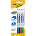 Best Value BIC 1721 Velleda Dry-Wipe Whiteboard Markers with Fine Bullet Tip, Blister Pack of 4, Assorted Colours