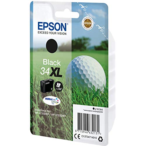 Epson 34XL - 16.3 ml - XL - black - original - blister - ink cartridge - for WorkForce Pro WF-3720, WF-3720DWF, WF-3725DWF