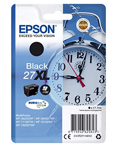 Epson 27XL - 17.7 ml - XL - black - original - ink cartridge - for WorkForce WF-3620, WF-3640, WF-7110, WF-7210, WF-7610, WF-7620, WF-7710, WF-7715, WF-7720