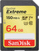 SanDisk Extreme - Flash memory card - 64 GB - Video Class V30 / UHS-I U3 / Class10 - SDXC UHS-I