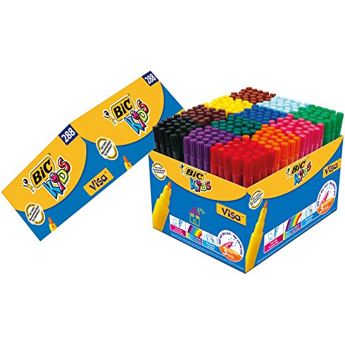 Best Value BIC Kids Visa Felt Pens - Assorted Colours, Classpack of 288