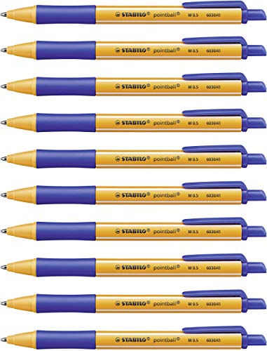 Best Value Ballpoint -STABILO pointball Blue Box of 10