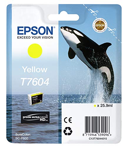 Epson T7604 - 26 ml - yellow - original - blister - ink cartridge - for SureColor P600, SC-P600