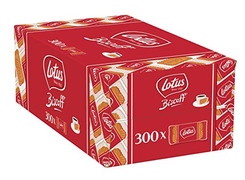 Best Value Lotus Biscoff Original Caramelised Single Biscuits (Pack of 300 - catering size)