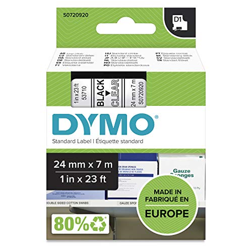 DYMO D1 Tape 24mm Black on transparent