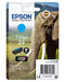 Epson 24 - 4.6 ml - cyan - original - ink cartridge - for Expression Photo XP-55, 750, 760, 850, 860, 950, 960, 970, Expression Premium XP-750, 850