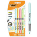 Best Value Bic Highlighter Grip Pens - Assorted Pastel Colours, Pack of 4