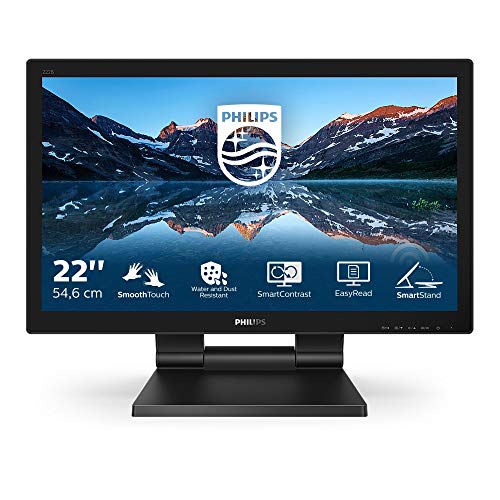 Philips B Line 222B9T - LED monitor - 22" (21.5" viewable) - touchscreen - 1920 x 1080 Full HD (1080p) @ 60 Hz - TN - 250 cd/m - 1000:1 - 1 ms - HDMI, DVI-D, VGA, DisplayPort - speakers - textured black