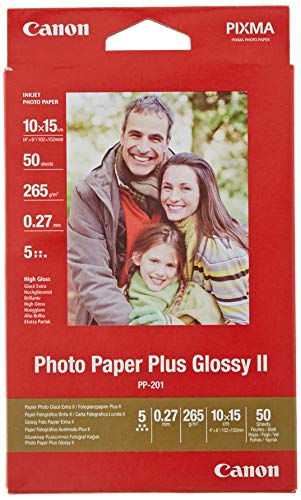 Canon Photo Paper Plus II PP-201 - Glossy photo paper - 100 x 150 mm - 260 g/m2 - 50 sheet(s)