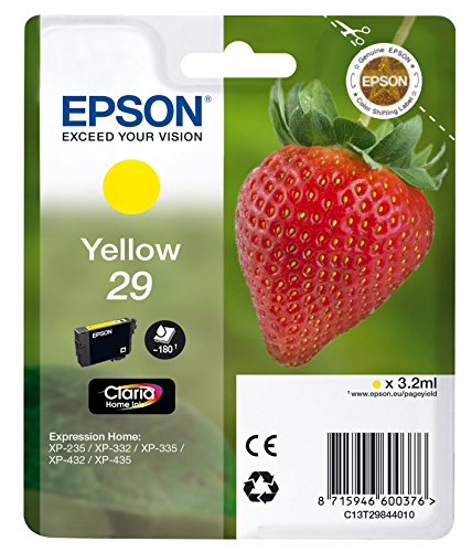 Epson 29 - 3.2 ml - yellow - original - blister - ink cartridge - for Expression Home XP-245, 247, 255, 257, 332, 342, 345, 352, 355, 435, 442, 445, 452, 455