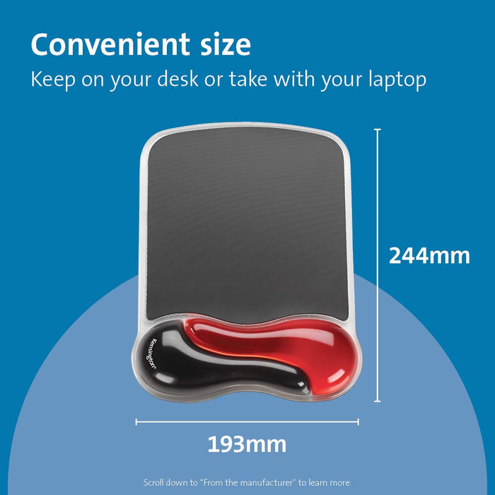 Kensington Duo Gel Mouse Pad Red/Blk