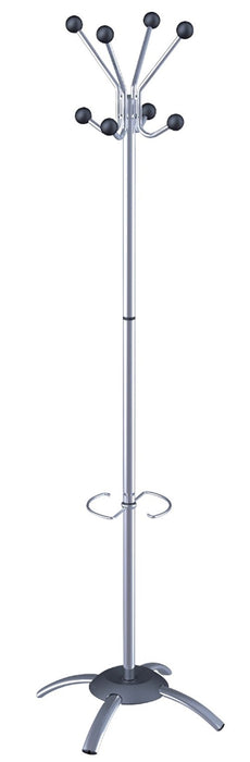 Best Value RS Pro Bora Classic 8-Peg Coat, Hat & Accessory Stand - Chrome/Black